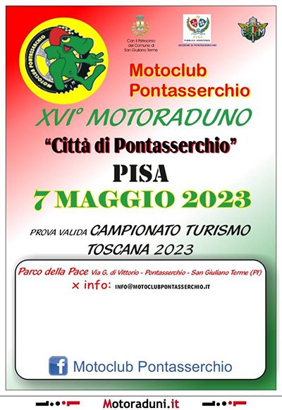 Locandina evento XVI° MOTORADUNO CITTA' DI PONTASSERTCHIO