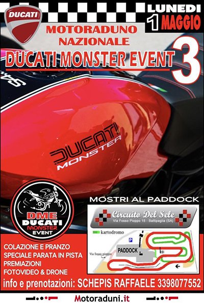 Locandina evento DUCATI MONSTER EVENT 3