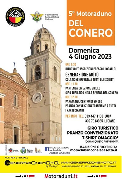Locandina evento MOTORADUNO REGIONALE DEL CONERO