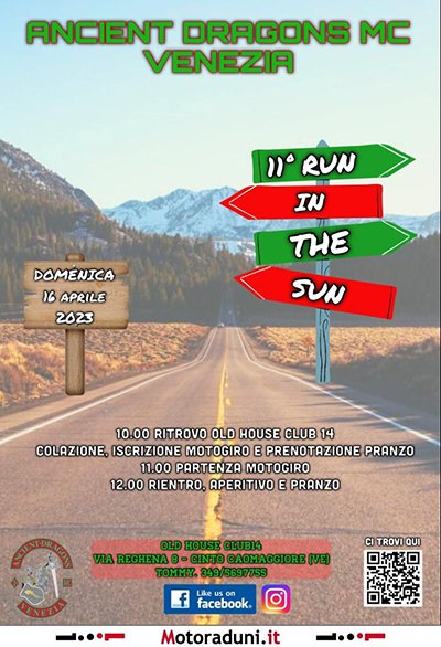 Locandina evento 11° RUN IN THE SU