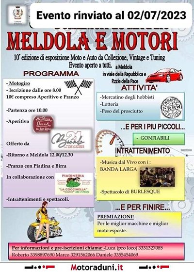 Locandina evento 10^ MELDOLA E MOTORI