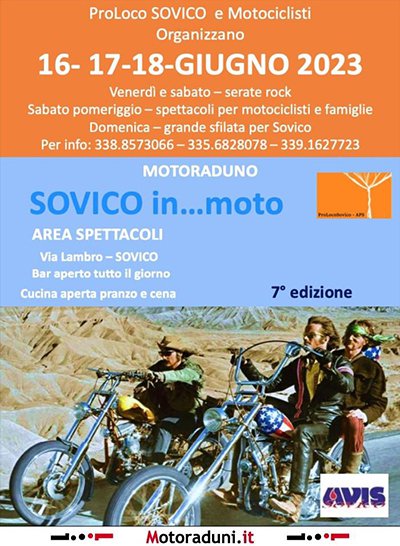 Locandina evento SOVICO IN MOTO