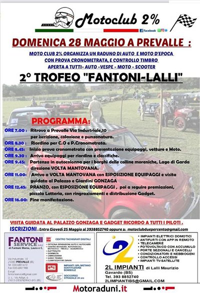Locandina evento 2° TROFEO FANTONI-LALLI