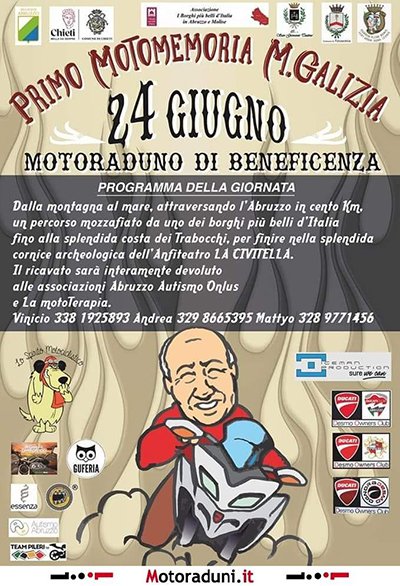 Locandina evento PRIMO MOTOMEMORIAL M.GALIZIA