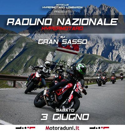 Locandina evento RADUNO NAZIONALE DUCATI HYPERMOTARD - GRAN SASSO EDITIO