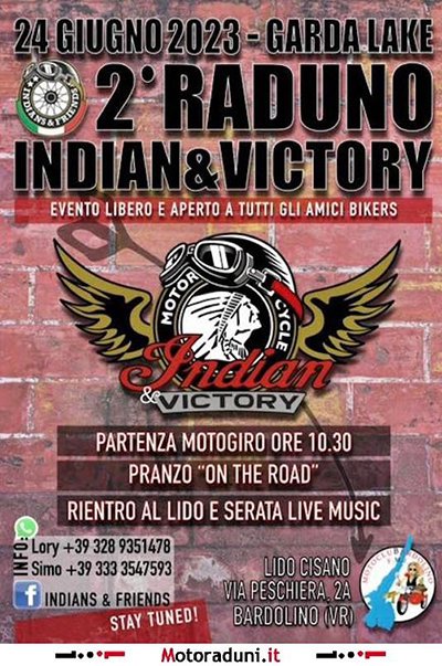 Locandina evento 2° RADUNO INDIAN & VICTORY