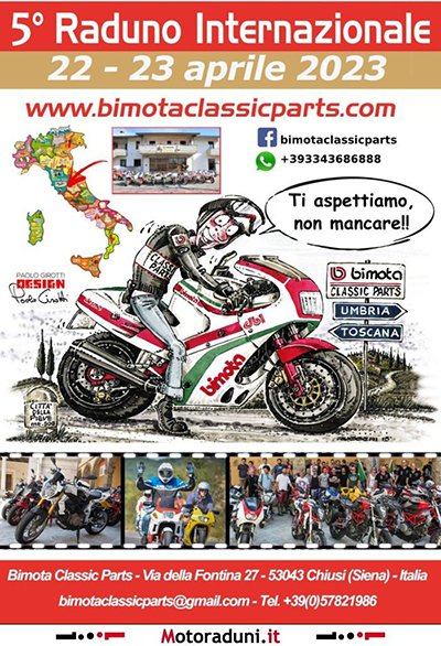 Locandina evento 5° RADUNO INTERNAZIONALE BIMOTA CLASSIC PARTS
