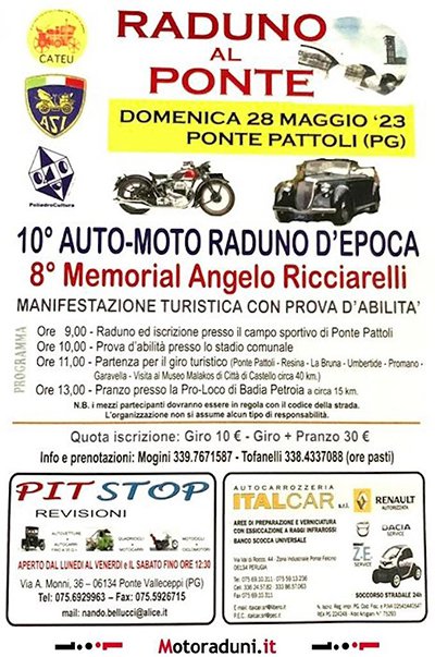 Locandina evento 10° AUTO-MOTO RADUNO AL PONTE