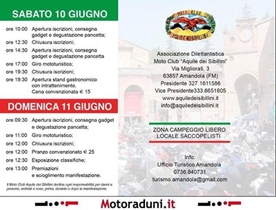 Locandina evento 21° MOTORADUNO NAZIONALE SELETTIVA DELLA PANCETTA