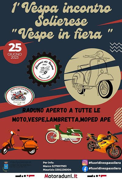 Locandina evento 1° VESPA INCONTRO SOLIERESE
