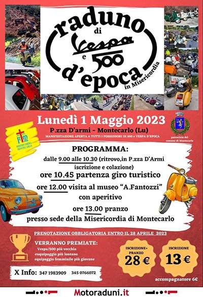 Locandina evento RADUNO DI VESPA E 500 D'EPOCA