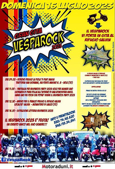 Locandina evento GRAN GITA VESPAROCK 2023