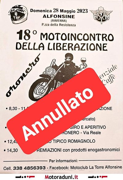 Locandina evento EVENTO ANNULLATO - 18° MOTOINCONTRO DELLA LIBERAZIONE