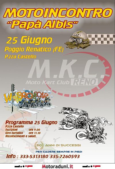 Locandina evento MOTOINCONTRO PAPA' ALBIS