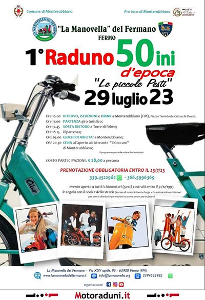 Locandina evento 1° RADUNO 50INI D'EPOCA - LE PICCOLE PESTI