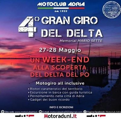 Locandina evento 4° GRAN GIRO DEL DELTA