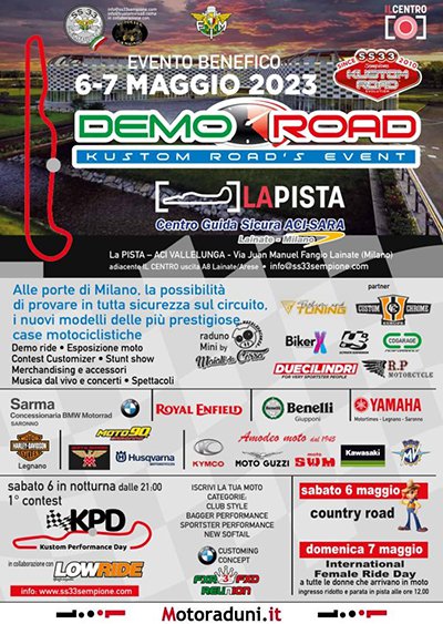 Locandina evento KUSTOM ROAD 2023 - DEMO ROAD EVENT
