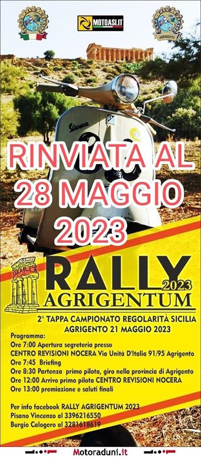 Locandina evento RALLY AGRIGENTUM 2023