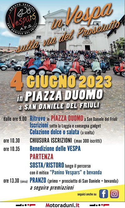 Locandina evento WEEKEND IN VESPA SULLA VIA DEL PROSCIUTTO