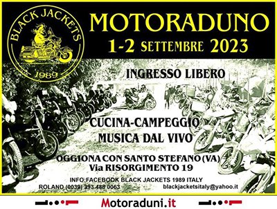 Locandina evento MOTORADUNO BLACK JACKETS