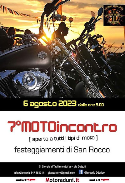 Locandina evento 7° MOTOINCONTRO FESTEGGIAMENTI DI SAN ROCCO
