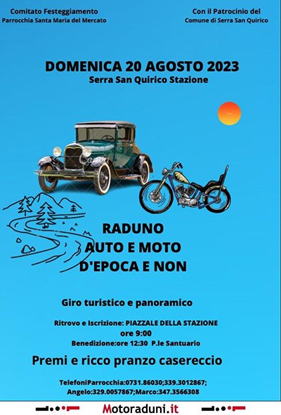 Locandina evento RADUNO AUTO E MOTO D'EPOCA E NO