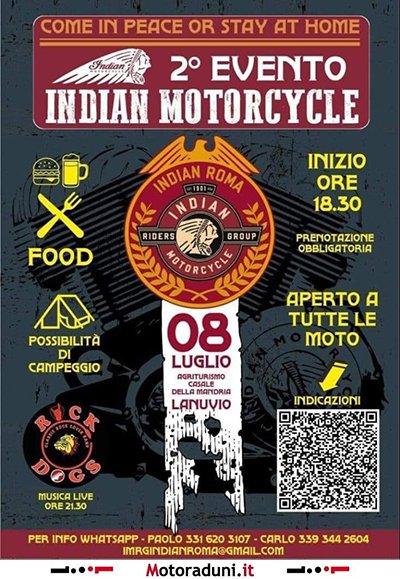 Locandina evento 2° EVENTO INDIAN MOTORCYCLE