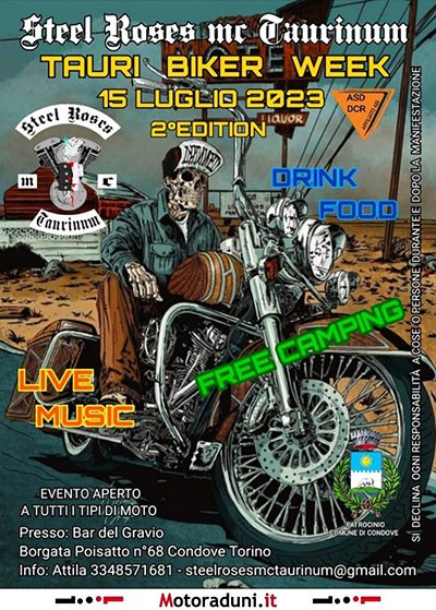 Locandina evento 2° TAURI BIKERE WEEK