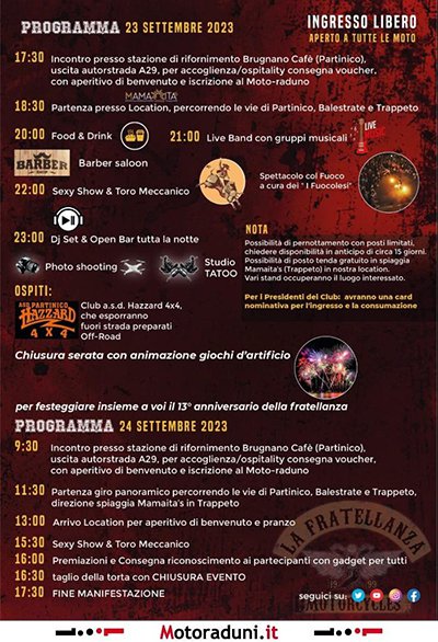 Locandina evento 13° BIKER FEST SICILY