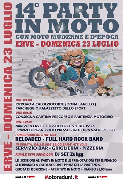 Locandina evento 14° PARTY IN MOTO