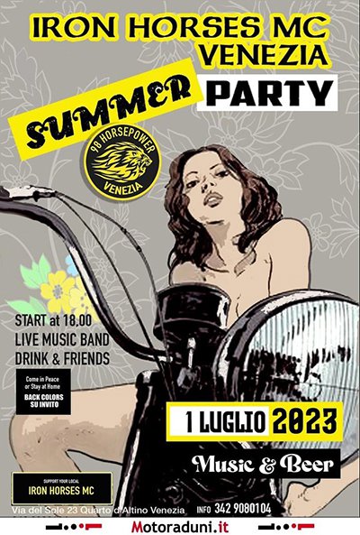 Locandina evento IHMC VENEZIA SUMMER PARTY