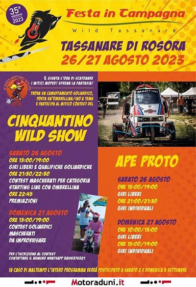 Locandina evento WILD TASSANARE