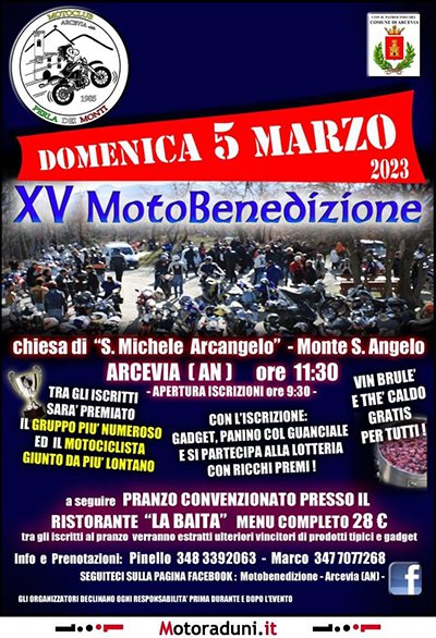 Locandina evento XV MOTOBENEDIZIONE