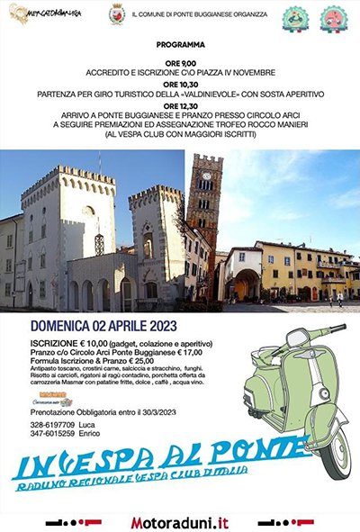 Locandina evento IN VESPA AL PONTE
