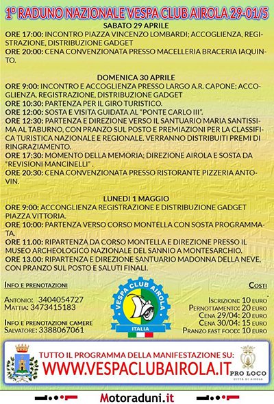 Locandina evento I° VESPA RADUNO NAZIONALE