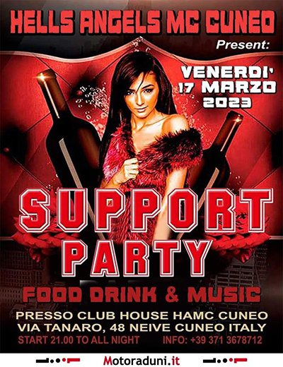 Locandina evento SUPPORT PARTY
