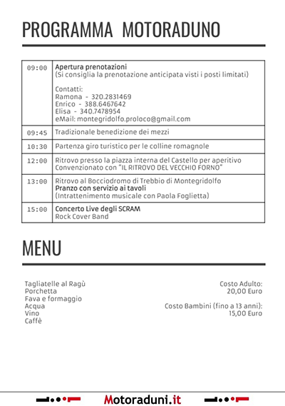Locandina evento XIII MOTOINCONTRO MEMORIAL GIANCARLO BELIGOTTI