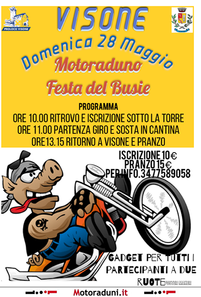 Locandina evento 1° MOTORADUNO DEL BUSIE
