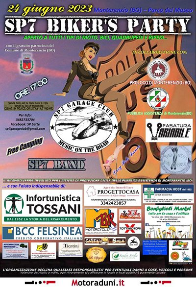 Locandina evento SP7 BIKER'S PARTY