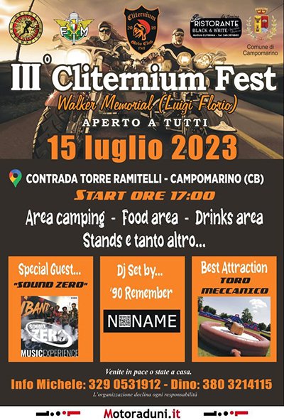 Locandina evento III° CLITERNIUM FEST