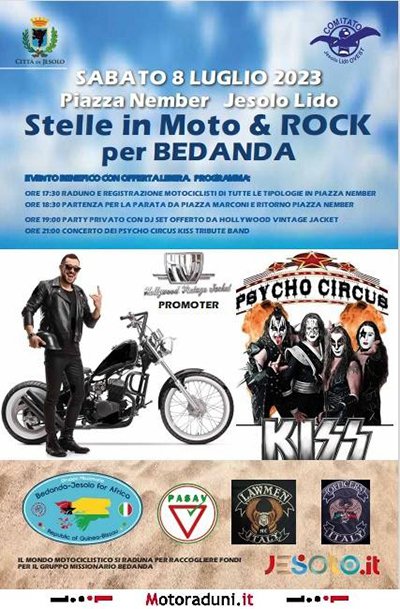 Locandina evento STELLE IN MOTO & ROCK PER BEDANDA