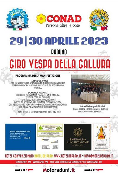 Locandina evento GIRO VESPA DELLA GALLURA