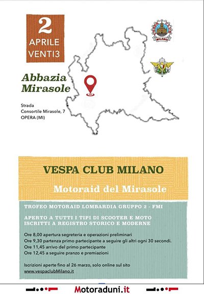 Locandina evento MOTORAID DEL MIRASOLE