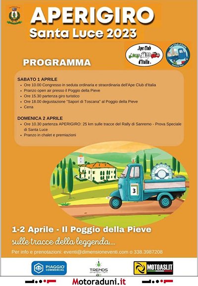 Locandina evento APERIGIRO SANTA LUCE 2023