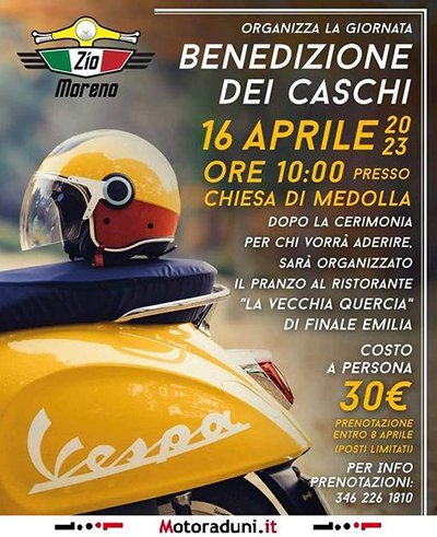 Locandina evento BENEDIZIONE DEI CASCHI