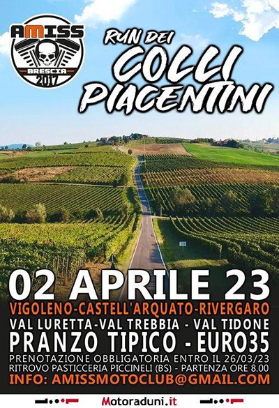 Locandina evento RUN DEI COLLI PIACENTINI