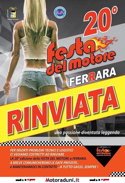 Locandina evento RINVIATA - 20° FESTA DEL MOTORE