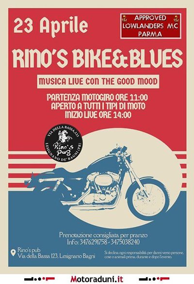 Locandina evento RINO'S BIKE & BLUES