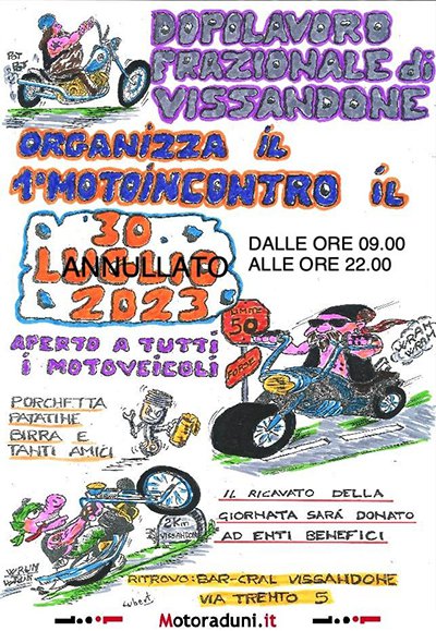 Locandina evento EVENTO ANNULLATO - 1° MOTOINCONTRO VISSANDONE