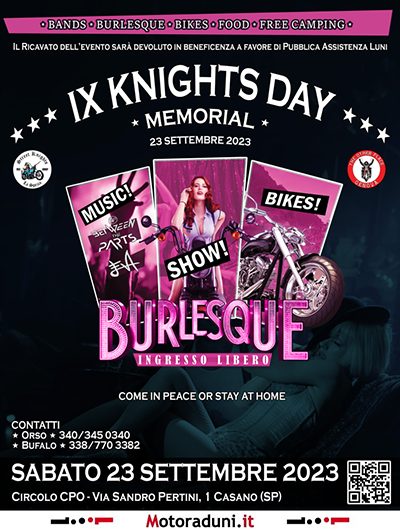 Locandina evento IX KNIGHTS DAY